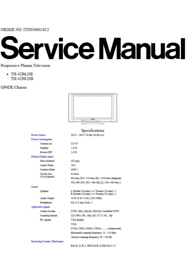 GP6DE_TH-42PA20E, TH-42PA20B